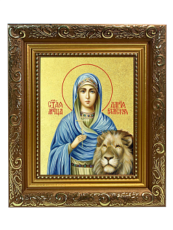 Икона "Дария Римская", св. мц., с золочением поталью, 10Д1-УЛ