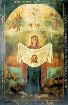 Икона под старину Порт-Артурская Божией Матери