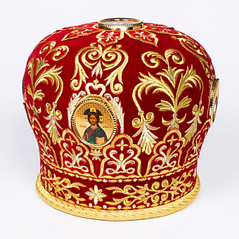 Митра №087 бархат вышивка а/м фоторамки в футляре