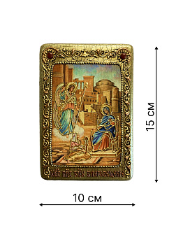 Настольная икона ''Благовещение Пресвятой Богородицы'' на мореном дубе