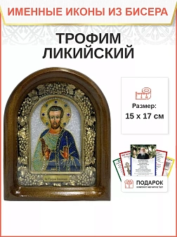 Именная икона 204 Трофим Ликийский бисер Именная икона 204 Трофим Ликийский бисер