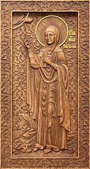 Икона резная Наталья