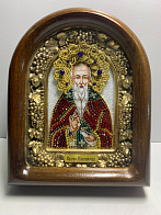 096 Именная икона Максим Исповедник бисер, дерево