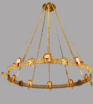 Паникадило кольцо 10 икон золочение