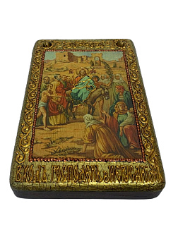 Икона ''Вход Господень в Иерусалим'' ручной работы