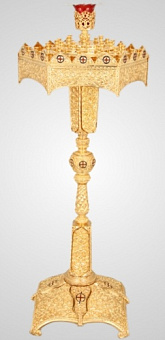 Подсвечник литой 54 свечи золочение Подсвечник литой 54 свечи золочение