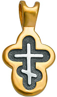 Крест нательный «Отроческий», серебро 925 пробы, позолота 999 пробы
