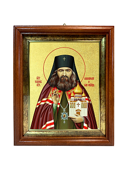 Икона "Иоанн Шанхайский", св. архиеп., с золочением поталью, 09И1-УЛ