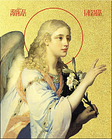 Икона Гавриила Архангела, посланника Божия с золочением поталью, 04008-УЛ Икона Гавриила Архангела, посланника Божия с золочением поталью, 04008-УЛ