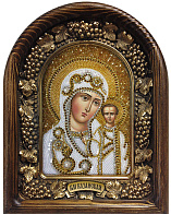 Икона Богородица Казанская из бисера