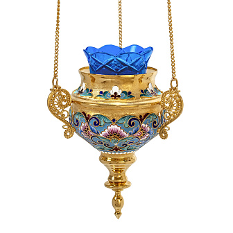 Лампада филигранная №3 роспись / золочение