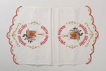 Рушник пасхальный лен вышивка №1 120х50 №1