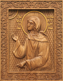 Икона резная Ксения Петербуржская