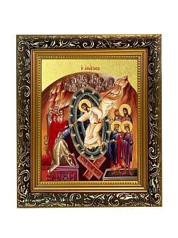 Икона "Воскресения Христова" с золочением поталью, 05006-УЛ