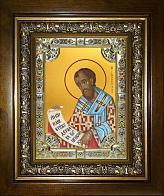 Икона ИОАНН Златоуст, архиепископ Константинопольский, Святитель (СЕРЕБРЯНАЯ РИЗА, КИОТ)