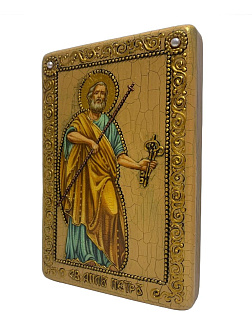 Икона ''Апостол Петр'' ручной работы из дуба