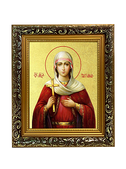 Икона "Татьяна", св. мц., с золочением поталью, 10051-УЛ