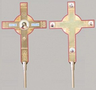 Крест детский на древке двухсторонний Крест детский на древке двухсторонний