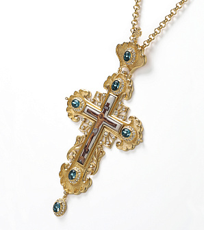 Крест наперсный №204 / 0044 / золочение