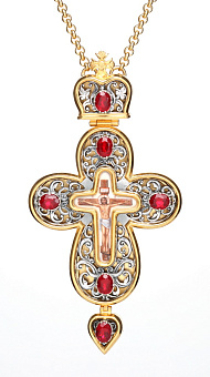 Крест наперсный №141 / золочение, серебрение Крест наперсный №141 / золочение, серебрение