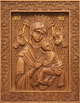 Икона резная Неустанная помощь