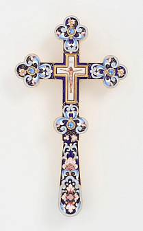 Крест напрестольный водосвятный филигрань,эмаль,роспись,финифть /золочение/