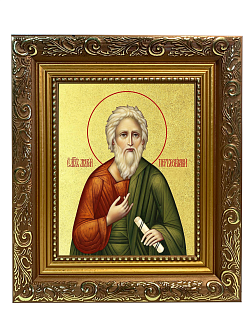 Икона "Андрей Первозванный", св. апостол, с золочением поталью, 09012-УЛ