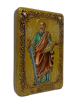 Икона ''Апостол Павел'' ручной работы из дуба