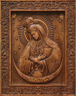 Икона резная Остробрамская