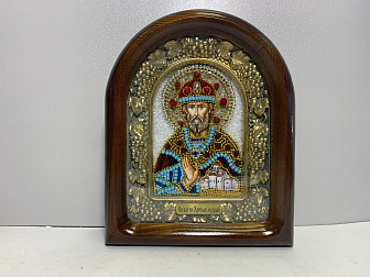 149 Именная икона Ярослав Мудрый  бисер, дерево