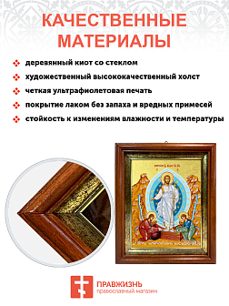 Икона "Воскресения Христова" с золочением поталью, 05В5-УЛ
