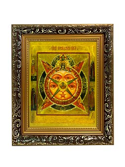 Икона Всевидящее Око Божие на холсте в киоте 1114