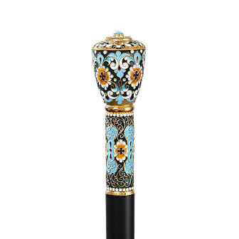 Посох №24 разборный филигрань, эмаль / золочение
