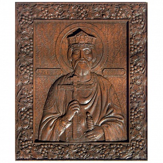 Икона резная Святой равноапостольный князь Владимир