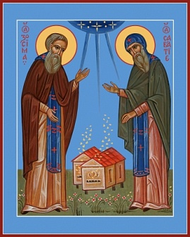 Икона Зосима и Савватий Соловецкие преподобные