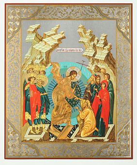 Икона на оргалите №1 30х40 двойное тиснение, Праздники (к-т 13 шт) Праздники