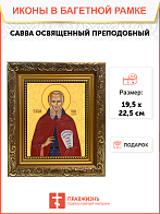 Образ святого Саввы Освященного преподобного, 09С17