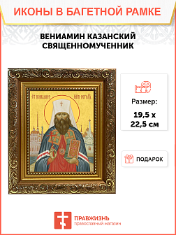 Образ святого Вениамина (Казанского), священномученика и митрополита Петроградского и Гдовского, 09В