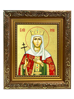 Икона "Ирина Македонская", св. вмц., с золочением поталью, 10025-УЛ