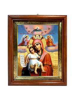 Икона Божией Матери "Достойно Есть" с золочением поталью, 03020-УЛ