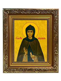 Икона Аполлинария Преподобная на холсте в киоте 031