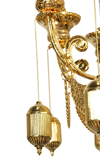 Паникадило 2 яруса 24 свечи чеканное золочение Паникадило 2 яруса 24 свечи чеканное золочение