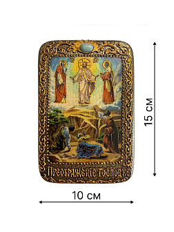 Настольная икона ''Преображение Господне'' на мореном дубе