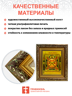 Икона Всевидящее Око Божие на холсте в киоте 1114