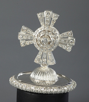 Церковный крест на митру с серебрением