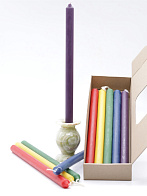 Свечи формовые №4 (37см, 8ч), РАЗНОЦВЕТНЫЕ 5 цветов (кор 10шт)