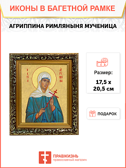 Образ святой Агриппины Римляныни, мученицы, 10А3 Образ святой Агриппины Римляныни, мученицы, 10А3