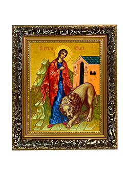 Именная икона Татьяна Римская на холсте в киоте 137