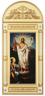 Киот запрестольный №3 с декором Воскресение Христово