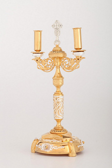 Дикирий-трикирий №25 "Б" филигрань / золочение, серебрение